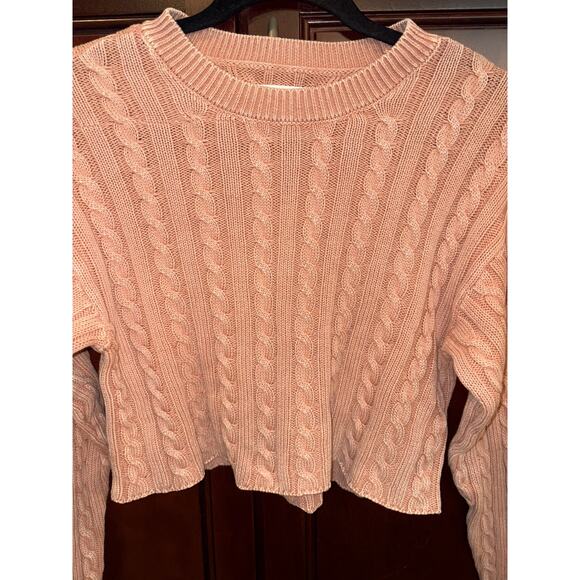 NWT Aerie Mini Cable Cropped 100% Cotton Sweater SizeXS - Picture 4 of 9